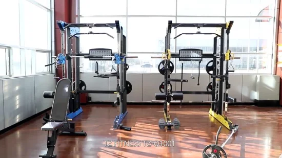 Máquina de fuerza comercial, entrenamiento deportivo, sentadilla eléctrica para culturismo, estante de entrenamiento todo en uno, multi